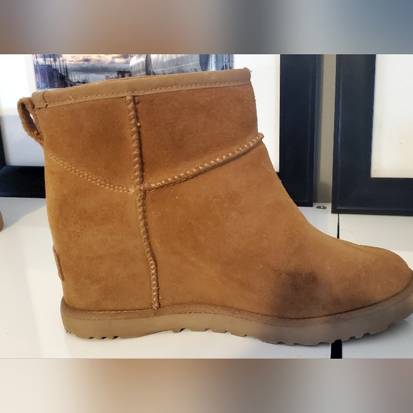 UGG Femme Mini Suede Ankle Wedge Boots - Picture 8 of 16